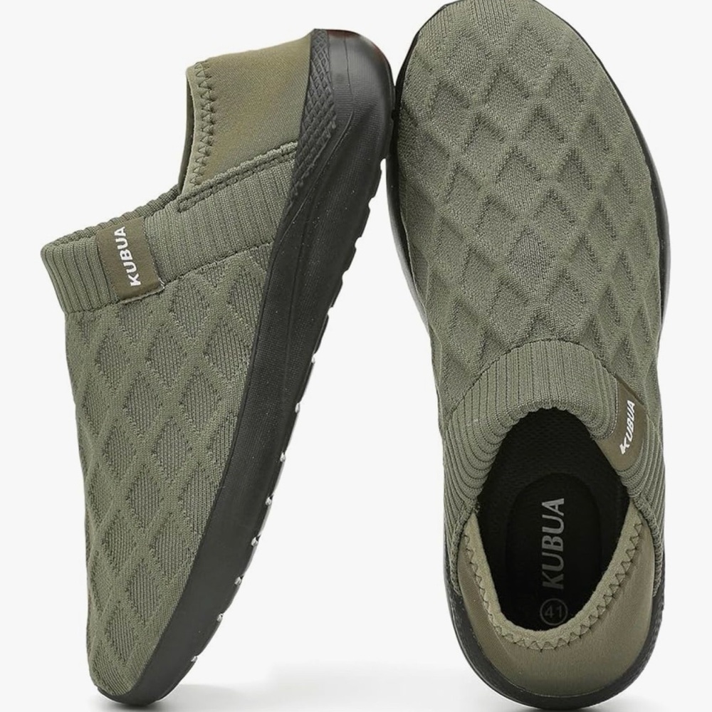 Men’s/Women’s Olive Slip-On Knit Sneaker Kubua